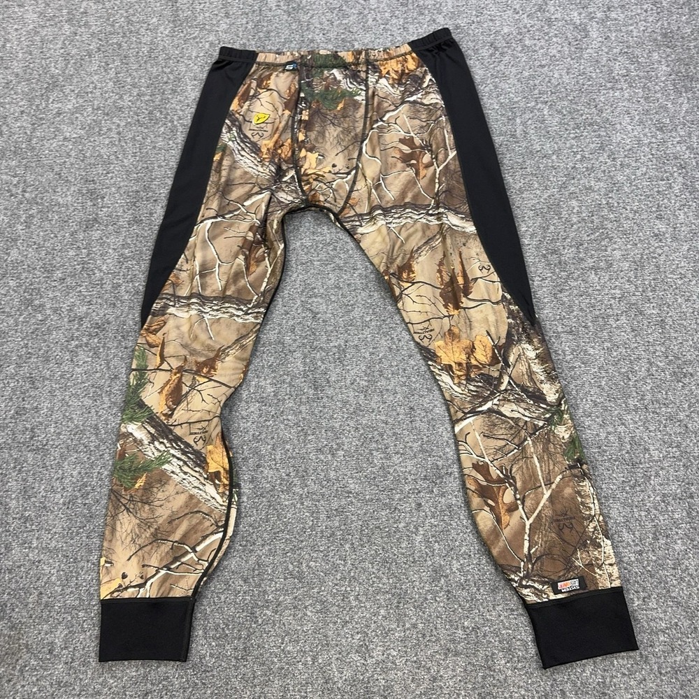 Scent Blocker Long Johns Mens 2XL Brown Realtree Thermal Base Layer Underwear